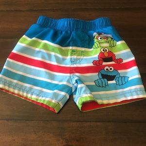 Sesame street swim shorts! 12mos